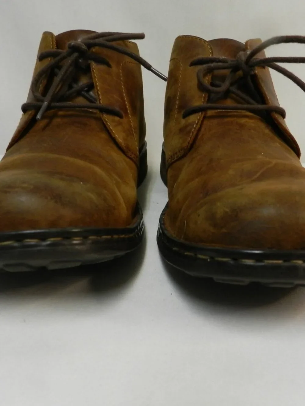 Born Harrison Men Leather ankle Boots Lace Up Chukka Casual brown Size Sz 11.5